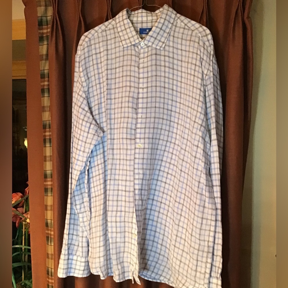 NWOT Beautiful Toscano Long Sleeve Casual Button Down Shirt in size XL